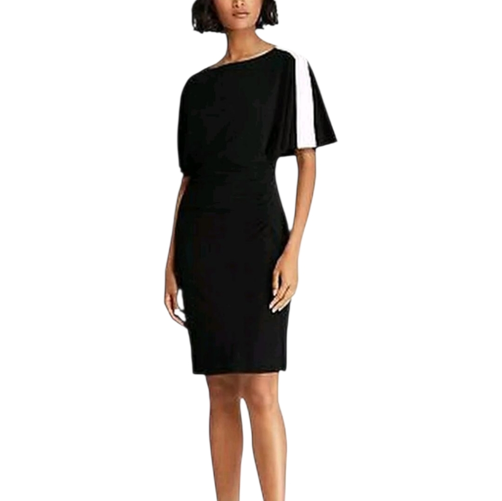 Lauren Ralph Lauren Shoulder-Band Ruched Waist Midi Dress